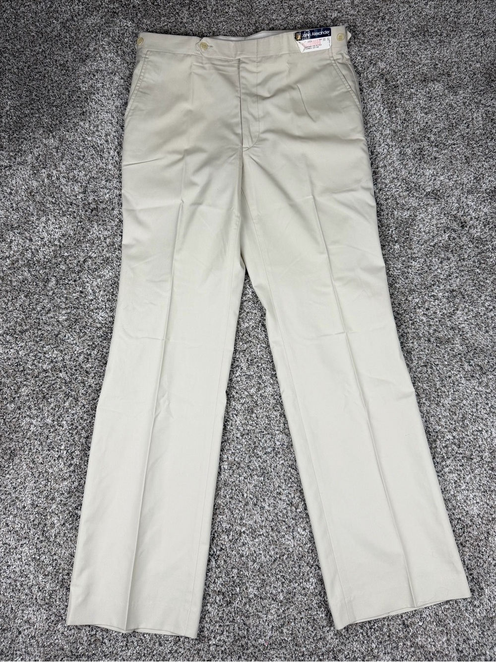 Vintage Sz 33 X 32 Men’s John Alexander Pleated Dress Trouser Pants Beige